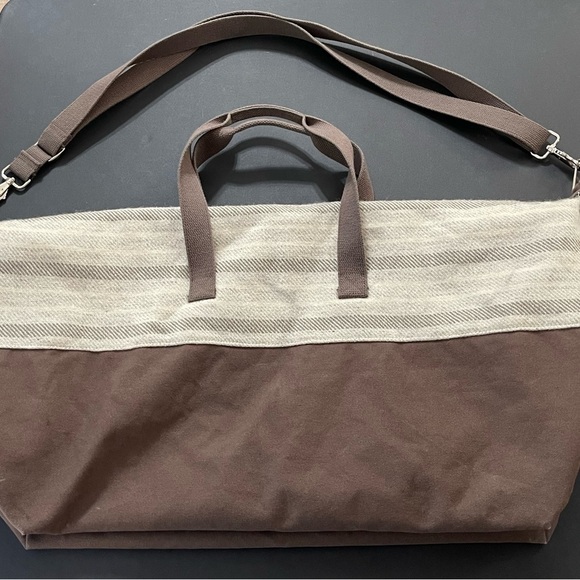 Faribault Woolen Mill Company Duffle Weekender Bag Olive Cream - Picture 7 of 8